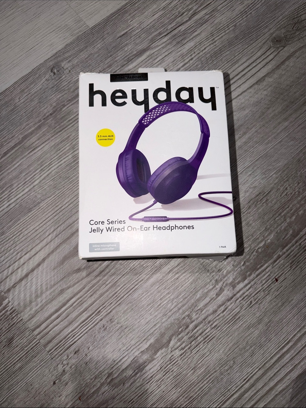 heyday Purple Jelly Wired On-Ear Headphones - Core Series